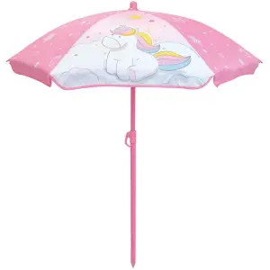 Wooden picnic table with girl's parasol Fun House Licorne image-2