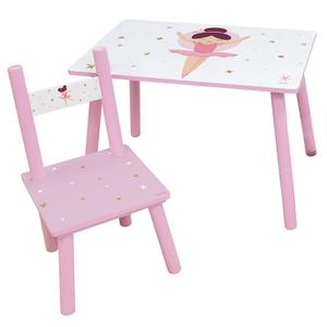 Activity table + 1 girl's chair Fun House Ballerine