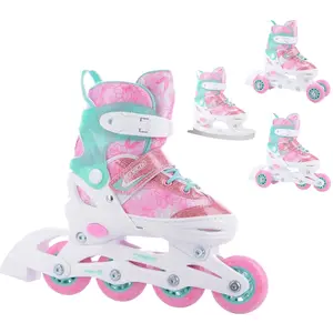 Rolki freeskate dziewczęce FunActiv Trilo 4in1 image-0