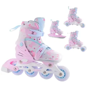 Rolki freeskate dziewczęce FunActiv LED 4in1 image-0