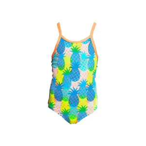 1-piece belted swimsuit for girls Funkita Frill One image-0