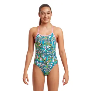 Girl's 1-piece twisted swimsuit Funkita image-0