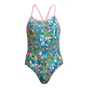 Girl's 1-piece twisted swimsuit Funkita image-2
