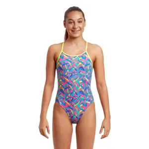 1-piece swimsuit for girls Funkita Eco Diamond back image-0