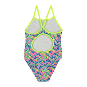 1-piece swimsuit for girls Funkita Eco Diamond back image-3