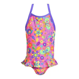 1-piece baby girl swimsuit Funkita belted frill image-2