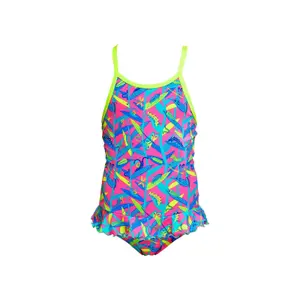 1-piece baby girl swimsuit Funkita Eco Belted Frill image-2
