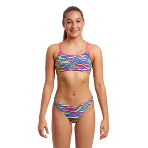 2-piece swimsuit for girls Funkita Eco Criss Cross image-0