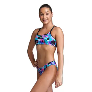 2-piece swimsuit for girls Funkita Eco Criss Cross image-3