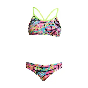 2-piece swimsuit for girls Funkita Raceback image-0