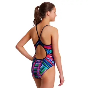 1-piece swimsuit for girls Funkita Diamond Back image-3