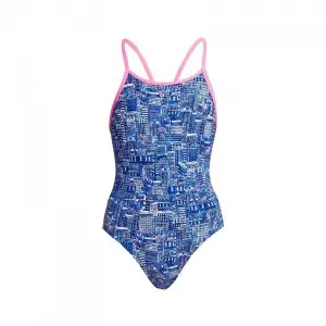1-piece swimsuit for girls Funkita Diamond Back image-1