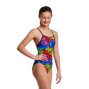 1-piece swimsuit for girls Funkita Diamond back image-3