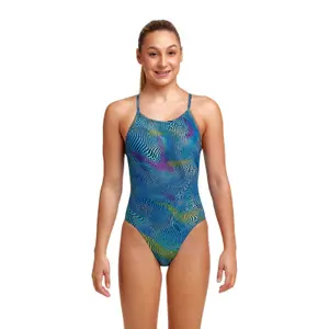 1-piece swimsuit for girls Funkita Diamond Back image-1