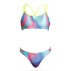 2-piece swimsuit for girls Funkita Criss Cross image-2