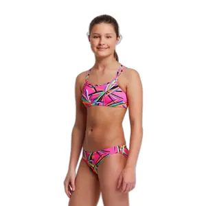 2-piece swimsuit for girls Funkita Criss cross image-3