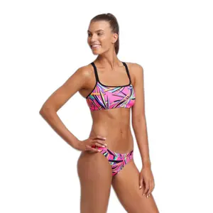 Badeanzugoberteil für Frauen Funkita Criss cross image-3