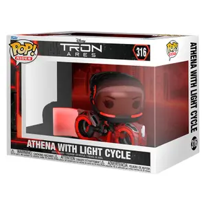 Figurine with Light-Up Motorcycle Funko Disney Tron Ares Athena image-1