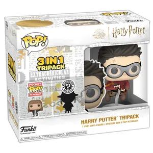 Figurine met sleutelhanger Funko Harry Potter Tripack image-0