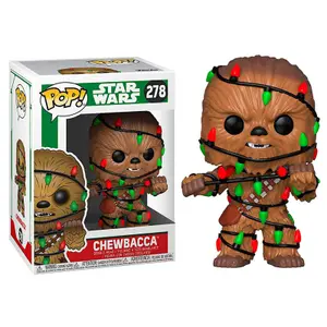 Figurine Funko Pop Star Wars Holiday Chewie with Lights image-1
