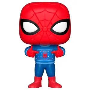 Figurine Funko Pop Marvel Holiday Spider-Man with Ugly Sweater image-0