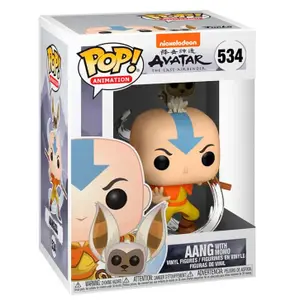 Figurine Funko Pop Avatar the Last Airbender Aang with Momo image-1