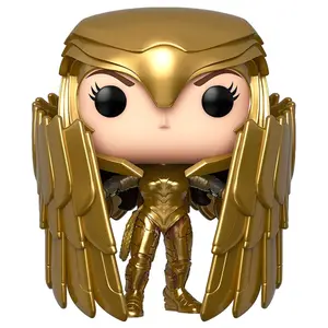 Figurine Funko Pop DC Comics Wonder Woman 84 - Wonder Woman Gold Shield Metallic Exclusive image-0