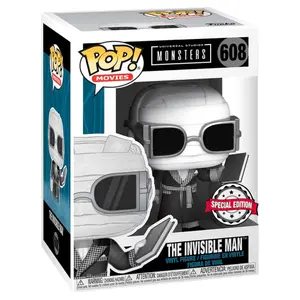 Figurine Funko Pop Universal Monsters Invisible Man Black and White Exclusive image-2