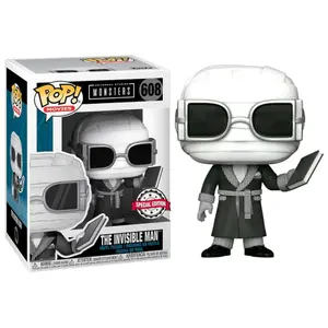 Figurine Funko Pop Universal Monsters Invisible Man Black and White Exclusive image-1