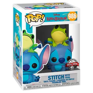 Figurine Funko POP Disney Lilo & Stitch - Stitch with Frog Exclusive image-1