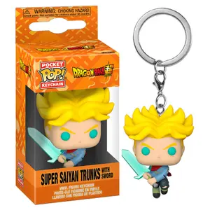 Porte-clé Funko Pocket Pop Dragon Ball Super Saiyan Trunks With Sword image-2