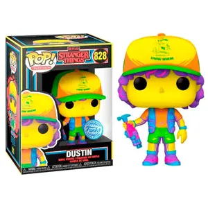 Figurine Funko Pop Stranger Things Dustin in Beef Black Light Exclusive image-1