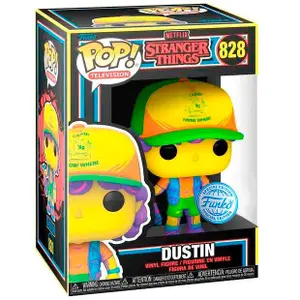 Figurine Funko Pop Stranger Things Dustin in Beef Black Light Exclusive image-2