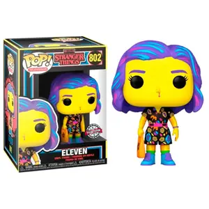 Figurine Funko Pop Stranger Things Eleven in Mall Outfit Black Light Exclusive image-1