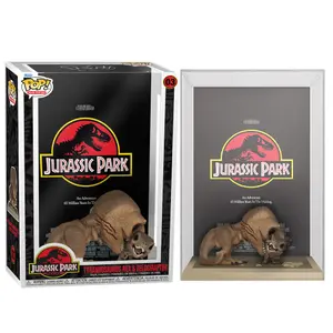 Figurine Funko POP Movie Poster Jurassic Park Tyrannosaurus Rex and Velociraptor image-2