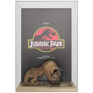 Figurine Funko POP Movie Poster Jurassic Park Tyrannosaurus Rex and Velociraptor image-3