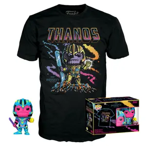Figurine Funko POP & T-shirt Marvel Infinity Saga Thanos Exclusive image-1