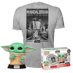 Figurine Funko POP & T-shirt Star Wars Mandalorian Grogu Exclusive image-0