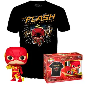 Figurina e maglietta Funko Pop Dc Comics The Flash image-0