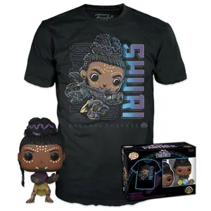 Figurine Funko POP & T-shirt Marvel Black Panther Shury Exclusive image-1