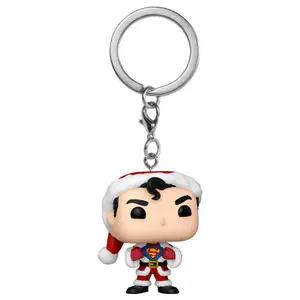 Llavero Funko Pocket Pop Dc Comics Holiday Superman Exclusive image-0