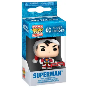 Llavero Funko Pocket Pop Dc Comics Holiday Superman Exclusive image-1