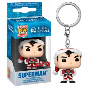 Llavero Funko Pocket Pop Dc Comics Holiday Superman Exclusive image-2