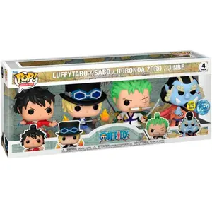 Figurinha de coleção infantil Funko POP One Piece Exclusive (x4) image-1