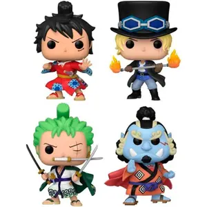 Figurinha de coleção infantil Funko POP One Piece Exclusive (x4) image-0