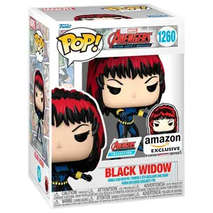 Figurine Funko POP Marvel Avengers 60th Anniversary Comic Black Widow with Pin Exclusive image-1