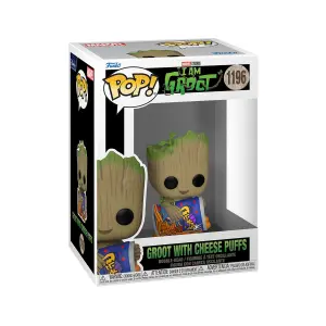 Figurine Funko POP Marvel I am Groot - Groot with Cheese Puffs image-1