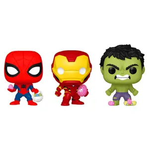 Figurine Funko Carrot Pocket POP blister Marvel Spiderman Hulk Iron Man (x3) image-0