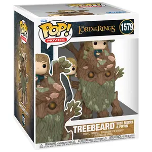 Figurine Funko POP Super The Lord of the Rings Treebeard with Merry & Pippin image-1