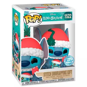 Φιγούρα Funko POP Disney Lilo & Stitch - Stitch Unwrapping Gift image-1
